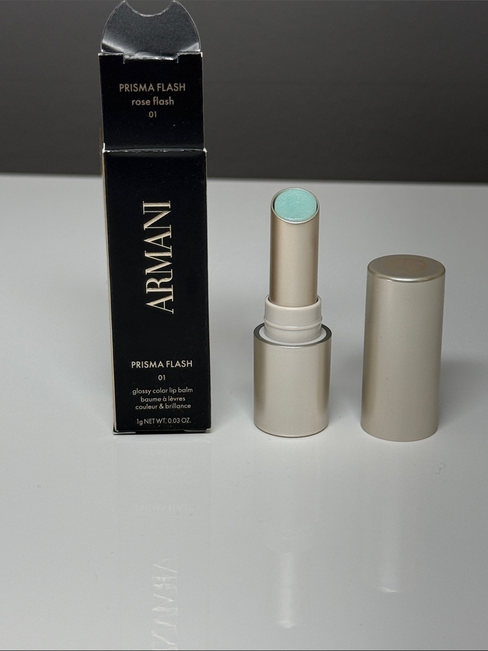 Giorgio Armani Prisma Flash Glossy Color Lip Balm  Mini, New/Unused